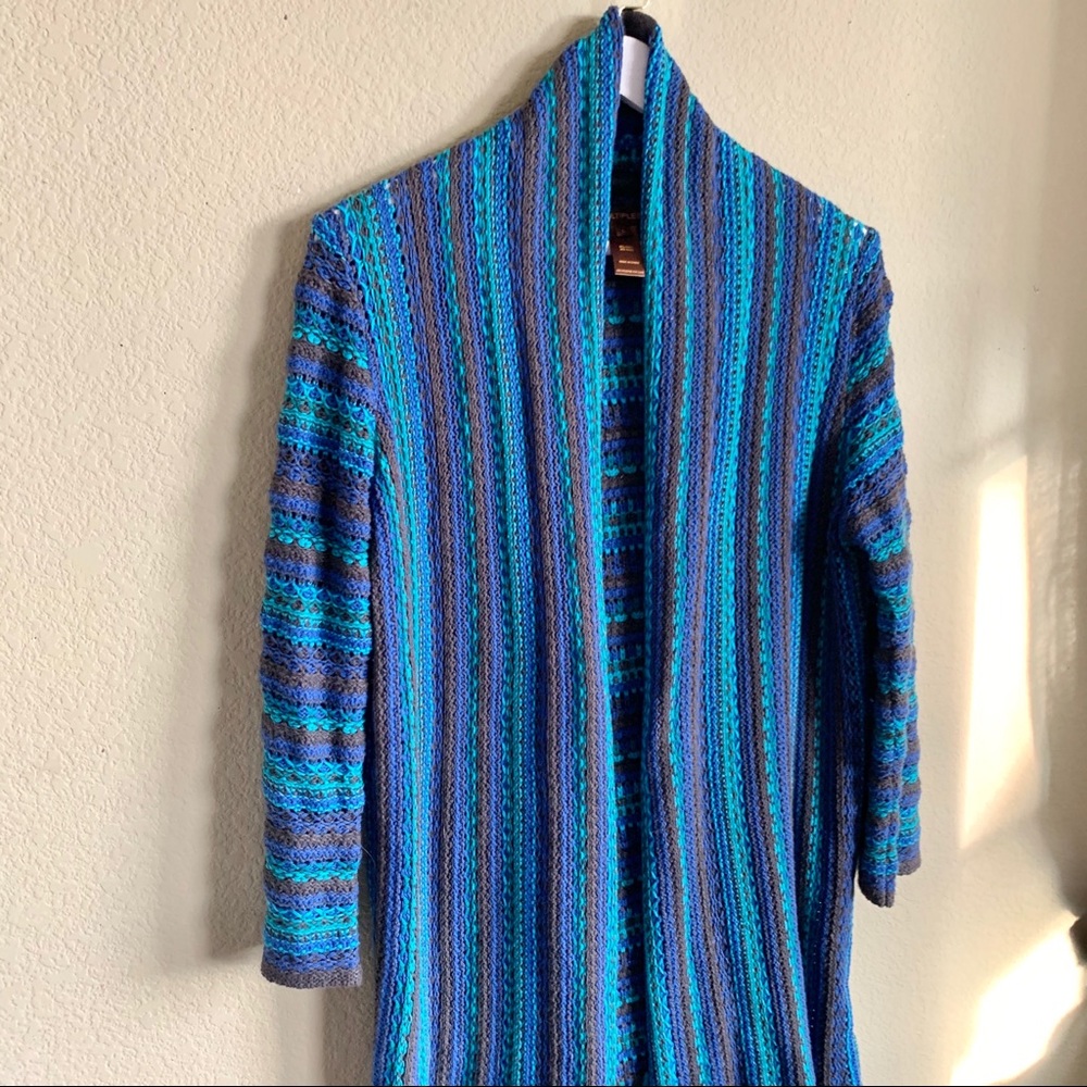 Multiples Boho Fringe Open Cardigan - image 8